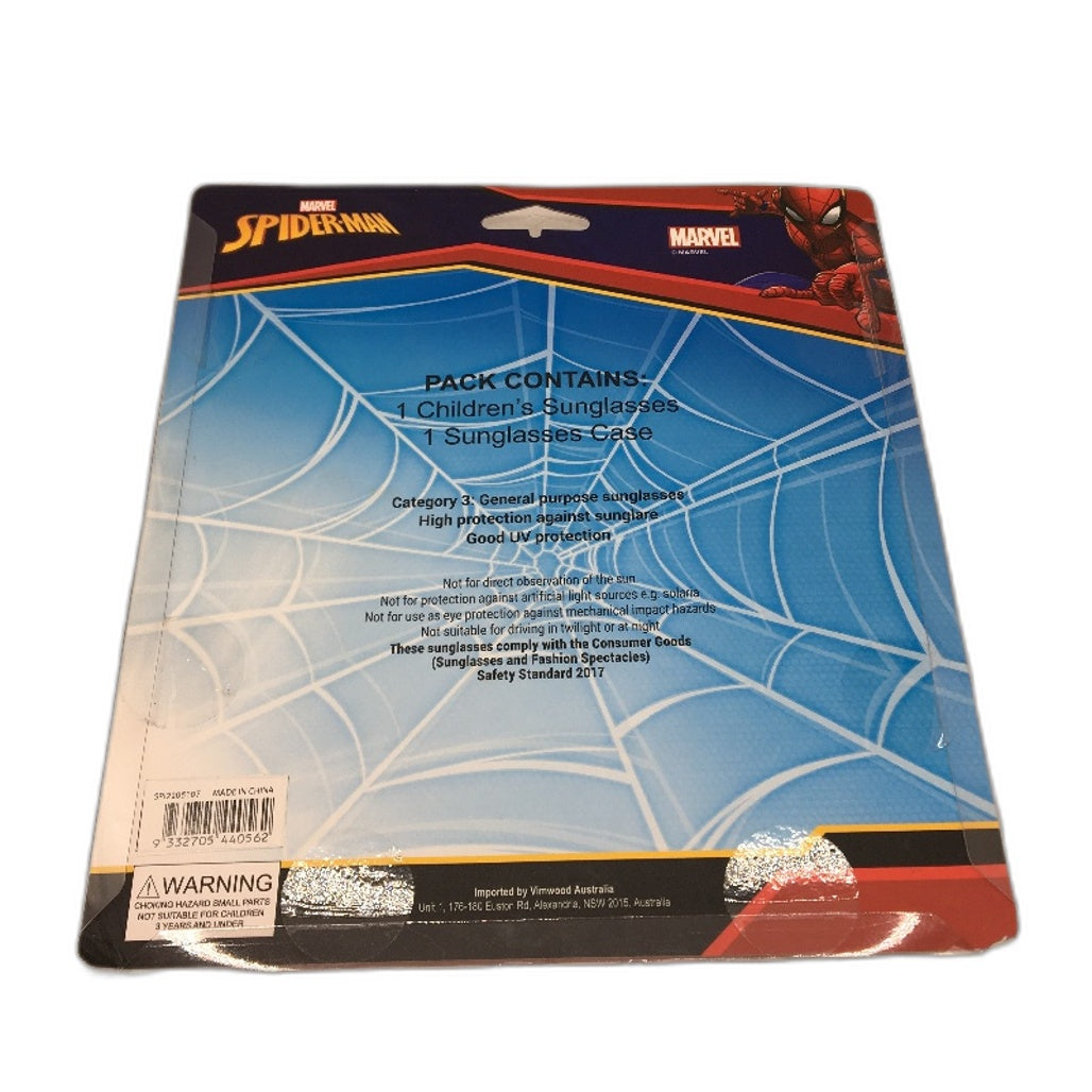 Marvel Spiderman Red 3 Baseball Size 4-6Yrs & Glasses With Case Kids Pack NEW