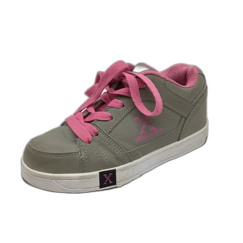 Sidewalk Sports Grey and Pink Heelys Roller Sneaker Shoes Girls Size 2