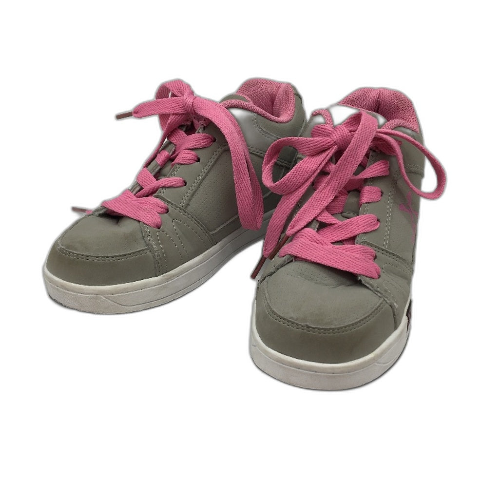 Sidewalk Sports Grey and Pink Heelys Roller Sneaker Shoes Girls Size 2