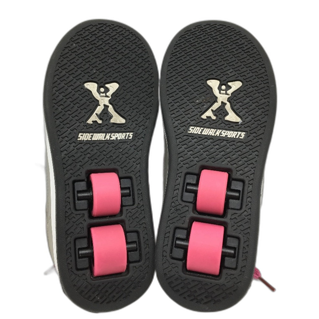 Sidewalk Sports Grey and Pink Heelys Roller Sneaker Shoes Girls Size 2