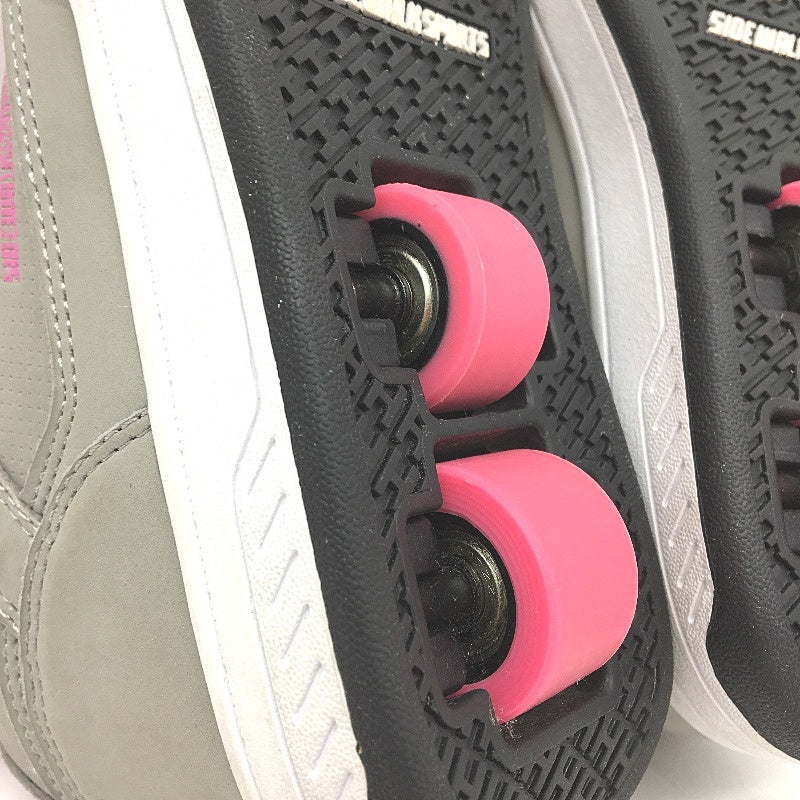 Sidewalk Sports Grey and Pink Heelys Roller Sneaker Shoes Girls Size 2
