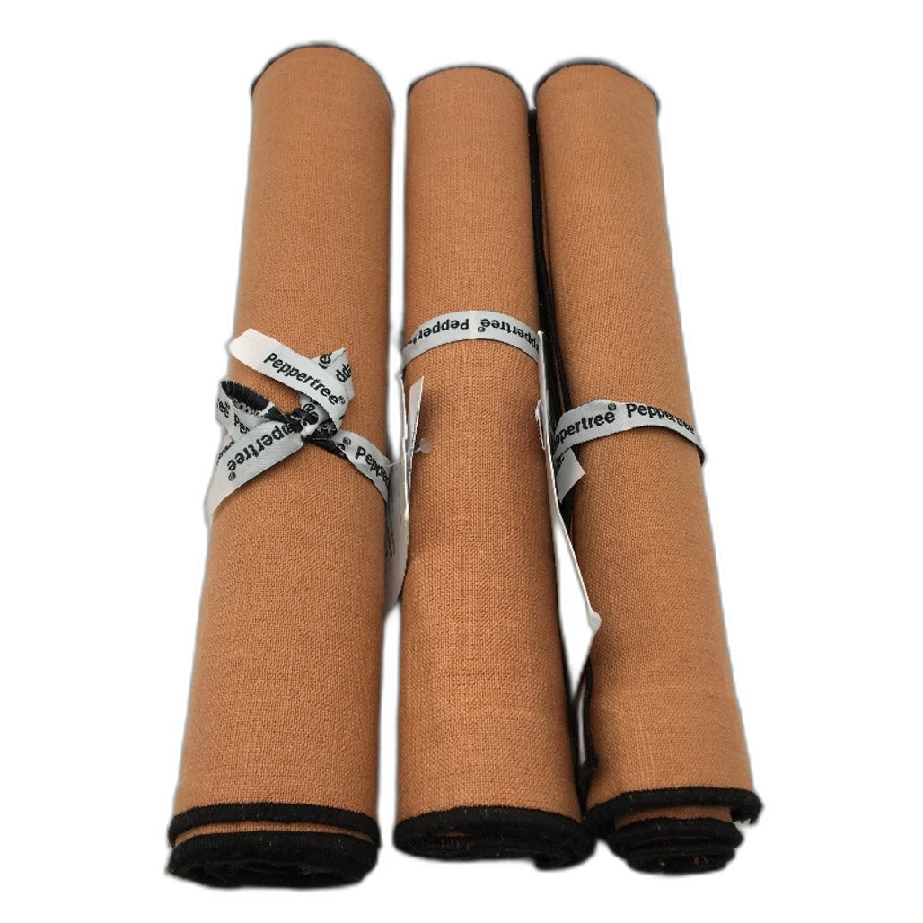 Peppertree 5pc Toasted Nut 2 Pair Placemats and Table Runner Napery Set NEW
