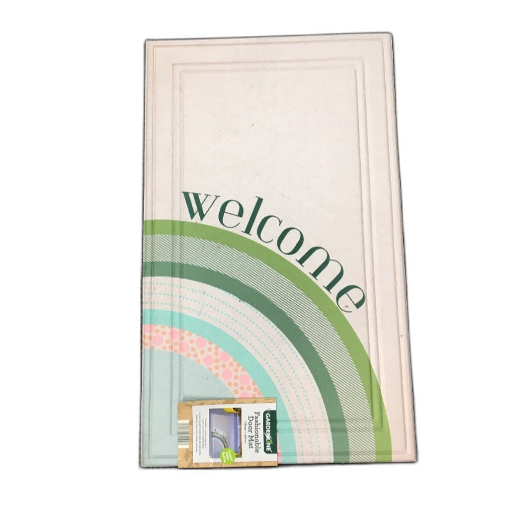 GardenLine Fashionable Welcome Pink Printed Door Mat 76cm x 46cm NEW