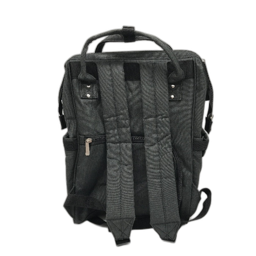 KeaBabies Canvas Waterproof Travel Nappy Bag with Changing Pad in Black NEW