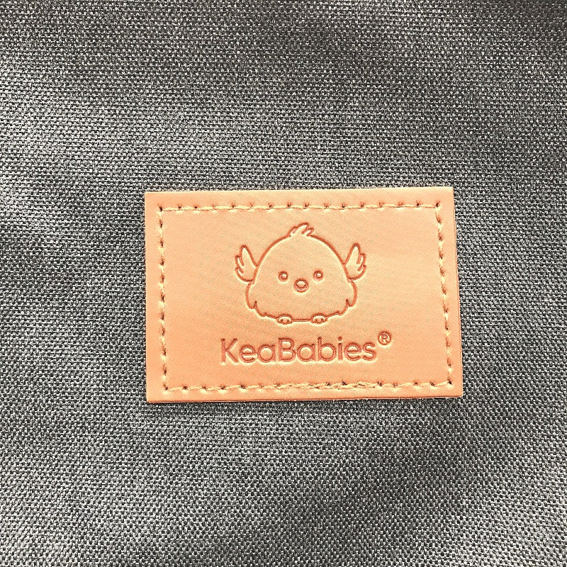 KeaBabies Canvas Waterproof Travel Nappy Bag with Changing Pad in Black NEW