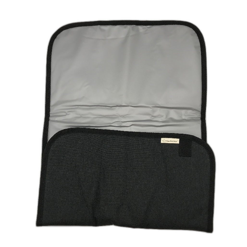 KeaBabies Canvas Waterproof Travel Nappy Bag with Changing Pad in Black NEW
