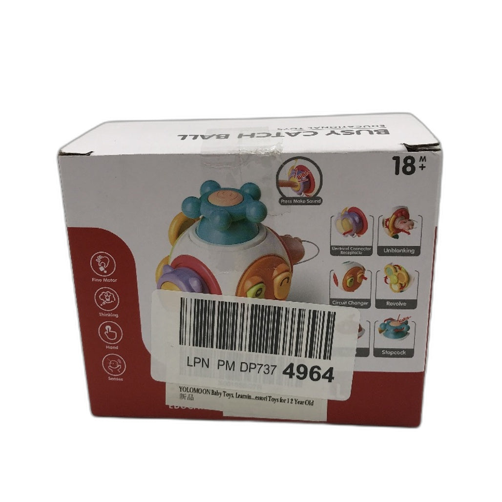 Busy Catch Ball 6 Sided Fidget Motor Thinking Toy for Baby 18 Plus Months DEMO