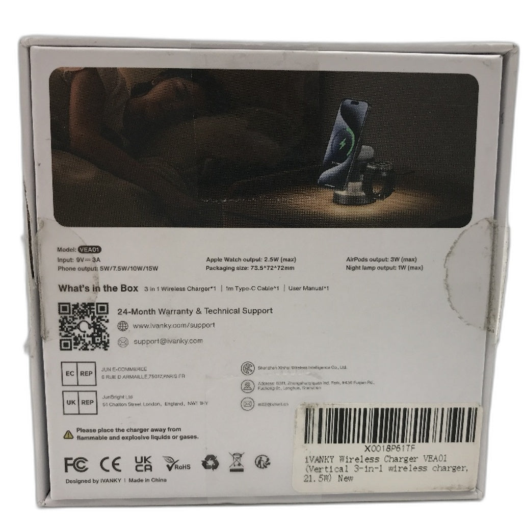 iVANKY Magnetic 3 in 1 Wireless 15W Charger with Mini Night Light DEMO