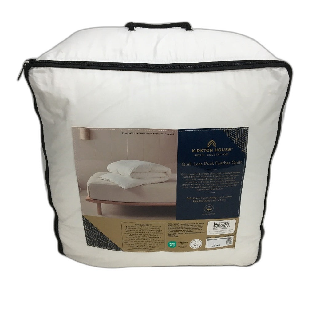 Kirkton House Hotel Collection Duck Feather Down Quill-Less Quilt KING size NEW