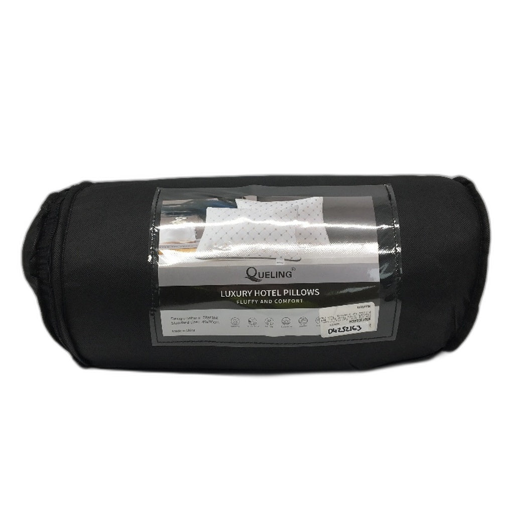 Queling Luxury Set of 2 Fluffy Hotel Starlink Pattern Standard Size Pillows NEW