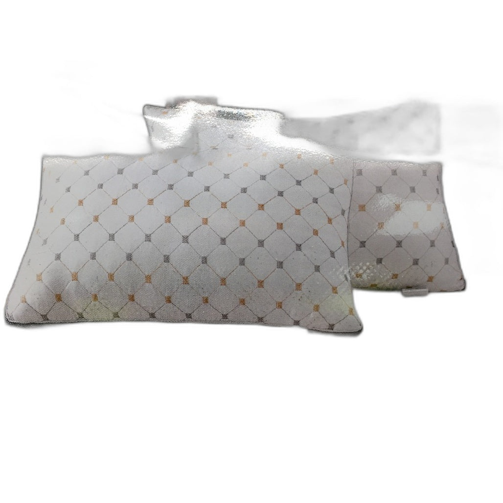 Queling Luxury Set of 2 Fluffy Hotel Starlink Pattern Standard Size Pillows NEW