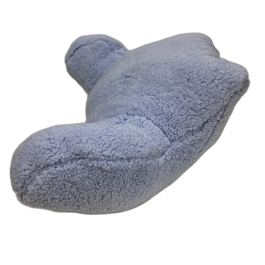 Kirkton House Blue Sherpa Fleece Fabric Cover Soft Fluffy Pillow Snuggle NEW