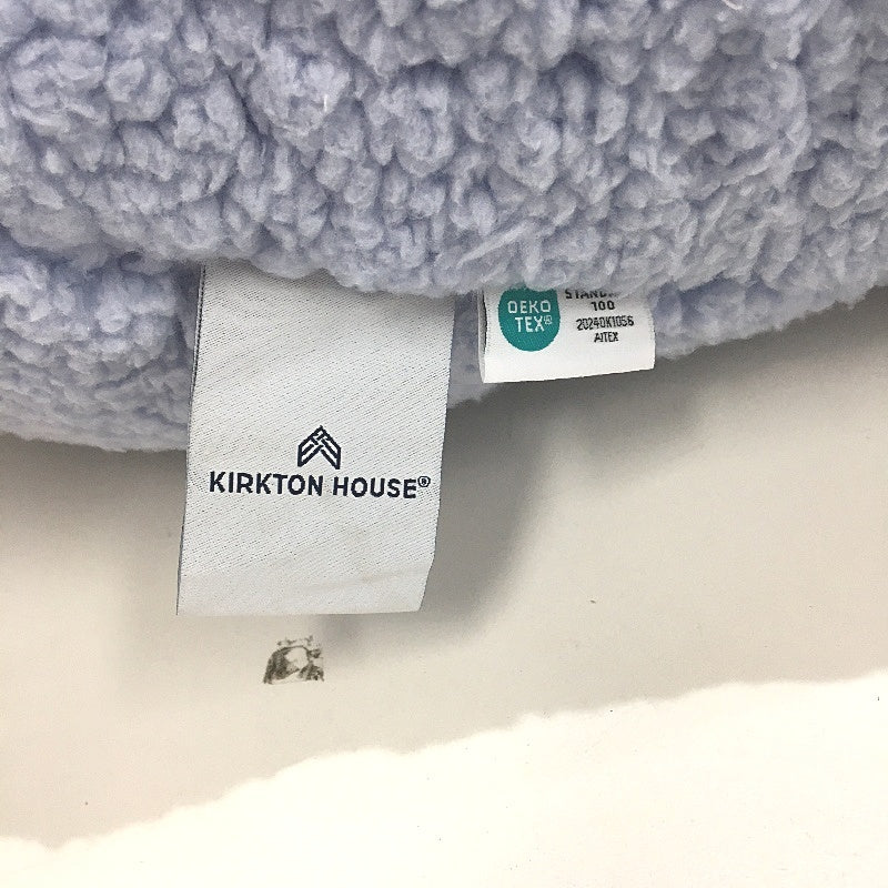 Kirkton House Blue Sherpa Fleece Fabric Cover Soft Fluffy Pillow Snuggle NEW