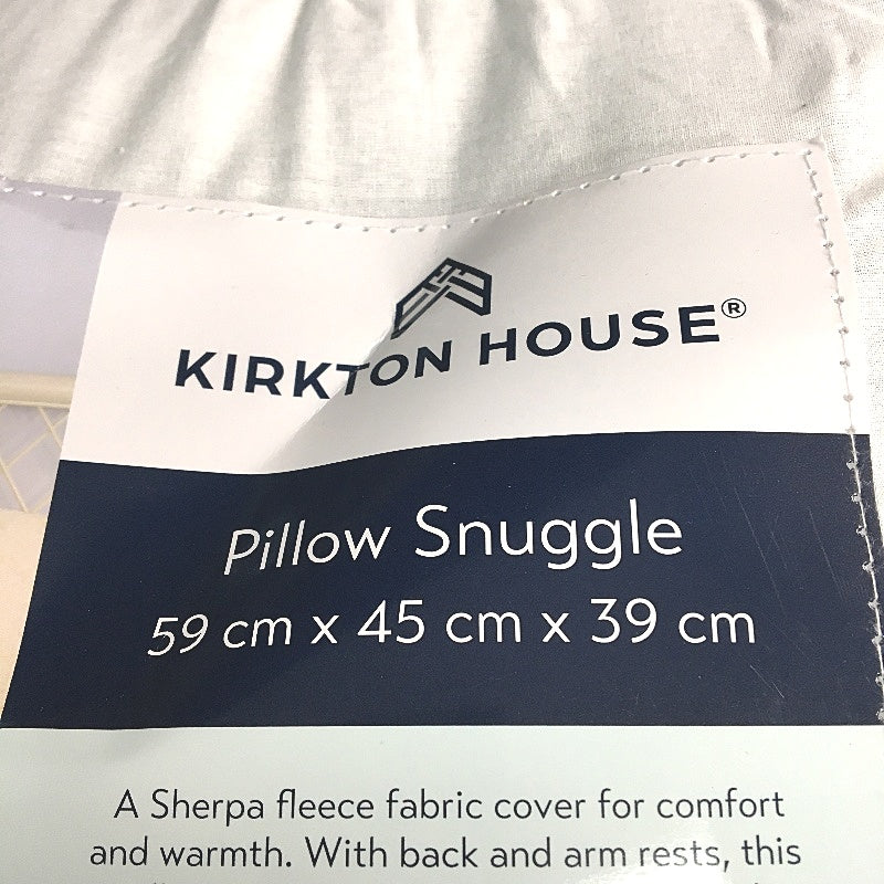 Kirkton House Blue Sherpa Fleece Fabric Cover Soft Fluffy Pillow Snuggle NEW