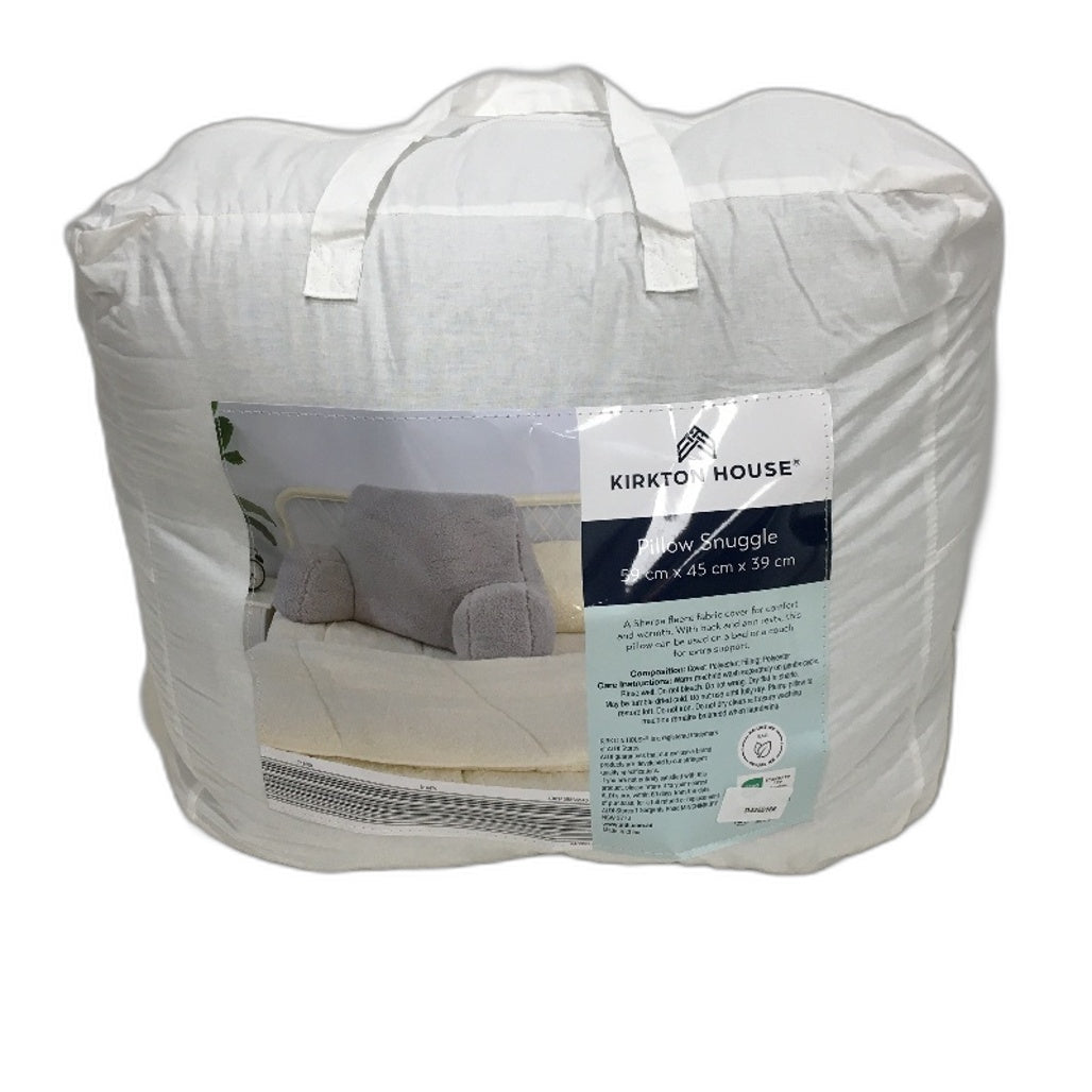 Kirkton House Grey Sherpa Fleece Fabric Cover Soft Fluffy Pillow Snuggle NEW