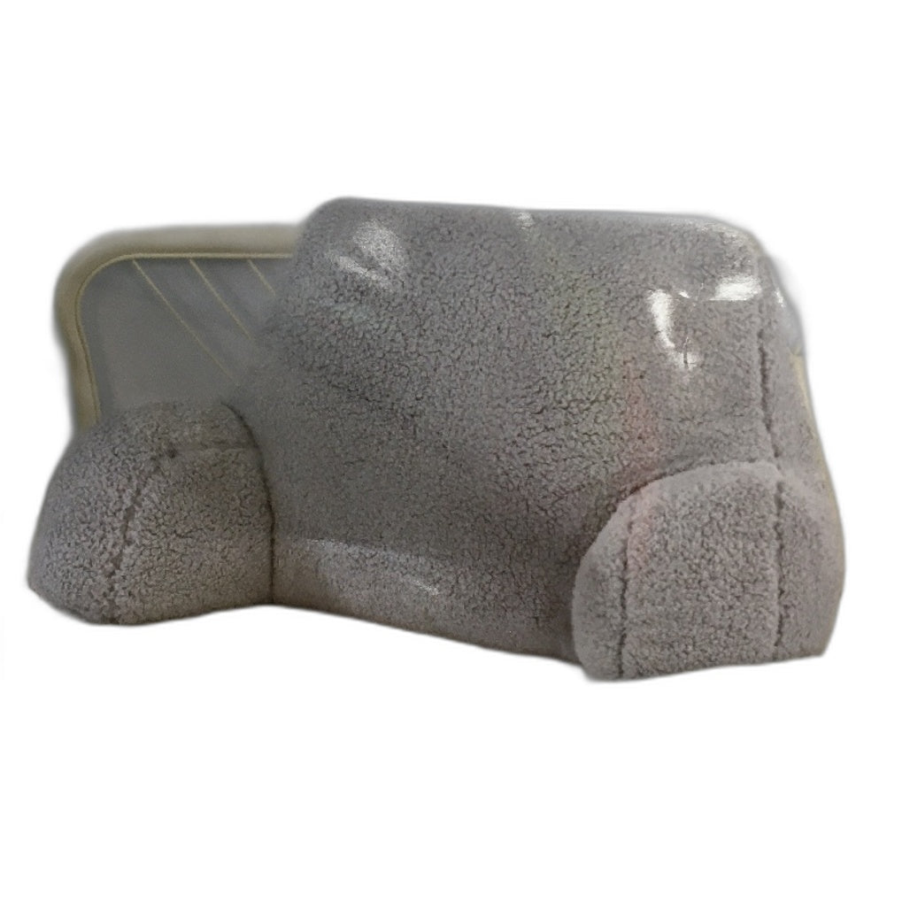 Kirkton House Grey Sherpa Fleece Fabric Cover Soft Fluffy Pillow Snuggle NEW