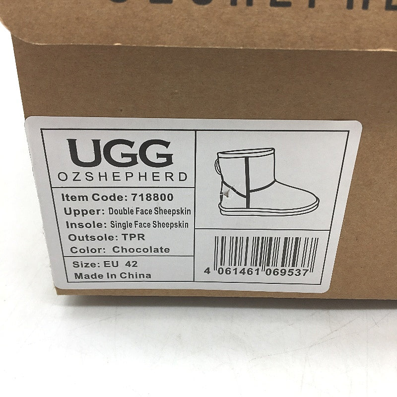 UGG Boots Australian Double Face Sheepskin Chocolate Unisex Sze EU42  M9 L11 NEW