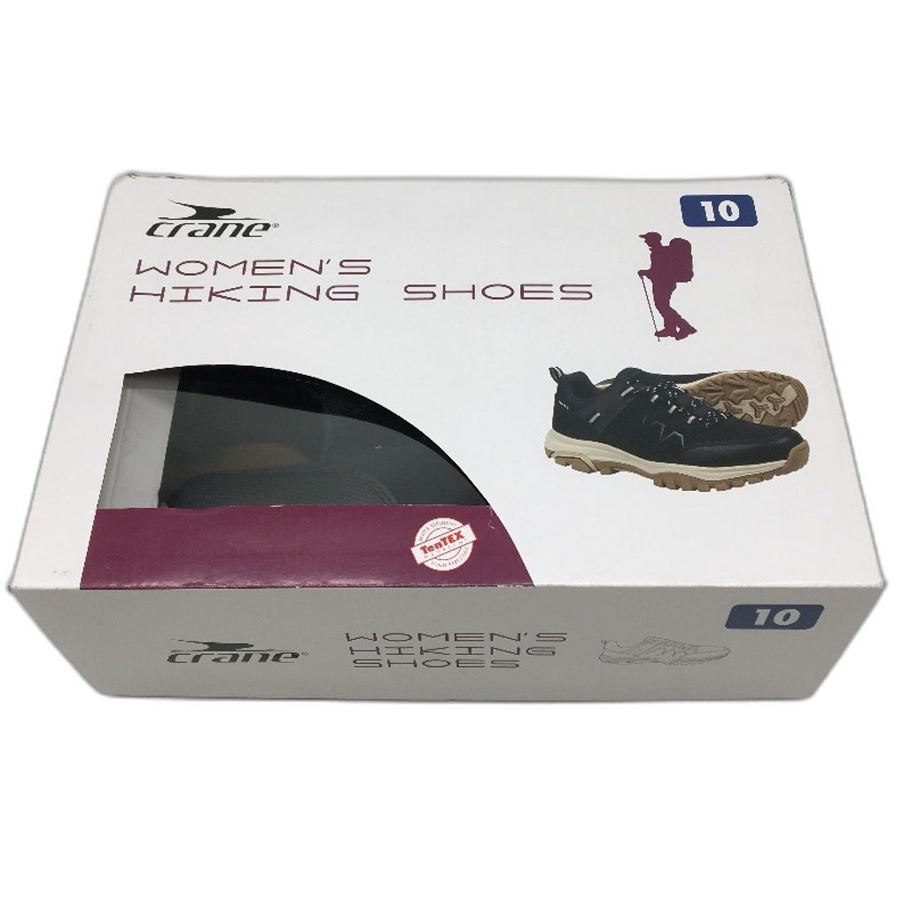 Crane Hiking Low Cut Lace Up Black Sneaker Style Shoes Ladies Size 10 NEW