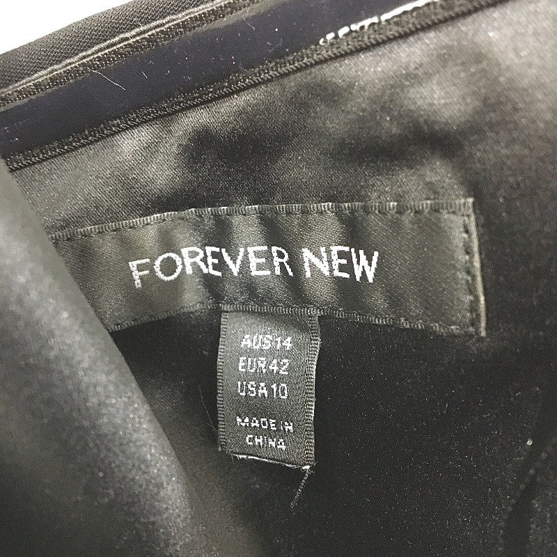 Forever New Black Double Strap One-Shoulder Wide Leg Jumpsuit Ladies Sz AU 14