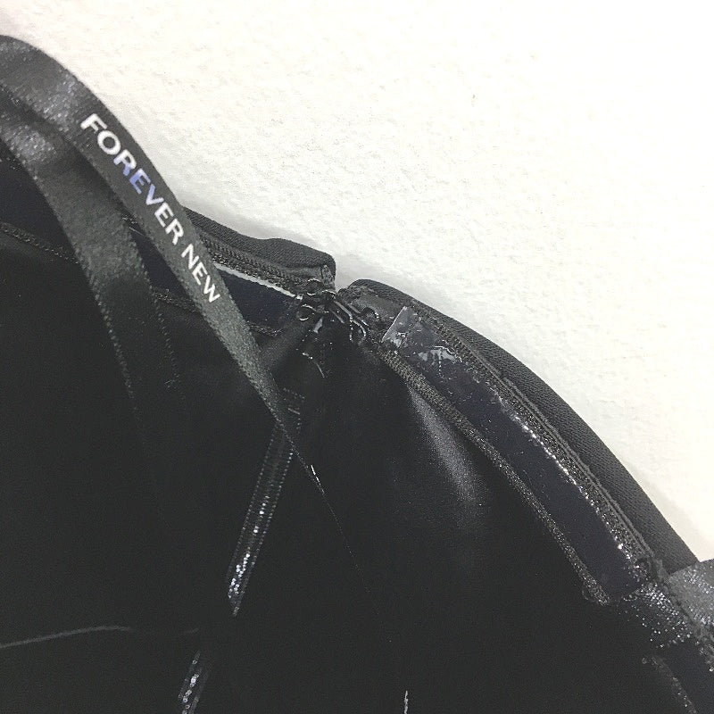 Forever New Black Double Strap One-Shoulder Wide Leg Jumpsuit Ladies Sz AU 14