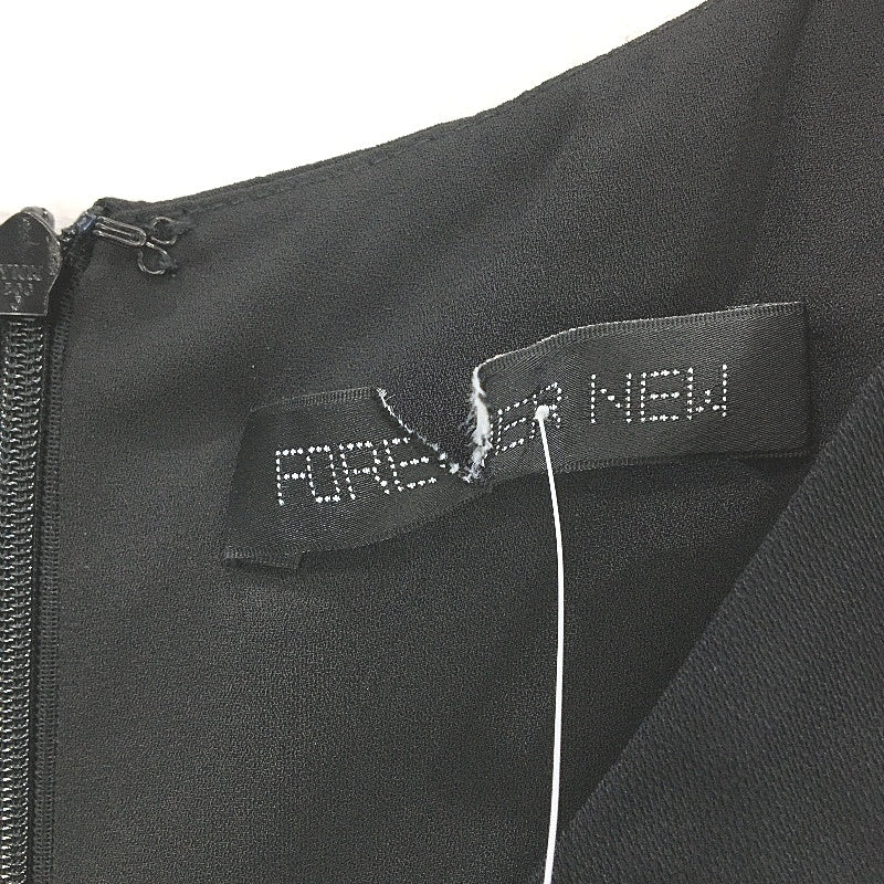 Forever New Black Short Sleeve Ruffled Ruched Flowy Midi Dress Ladies Size AU 8