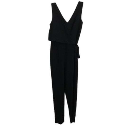 Forever New Black Wrap Tie Side Straight Leg Jumpsuit Ladies Size AU 10