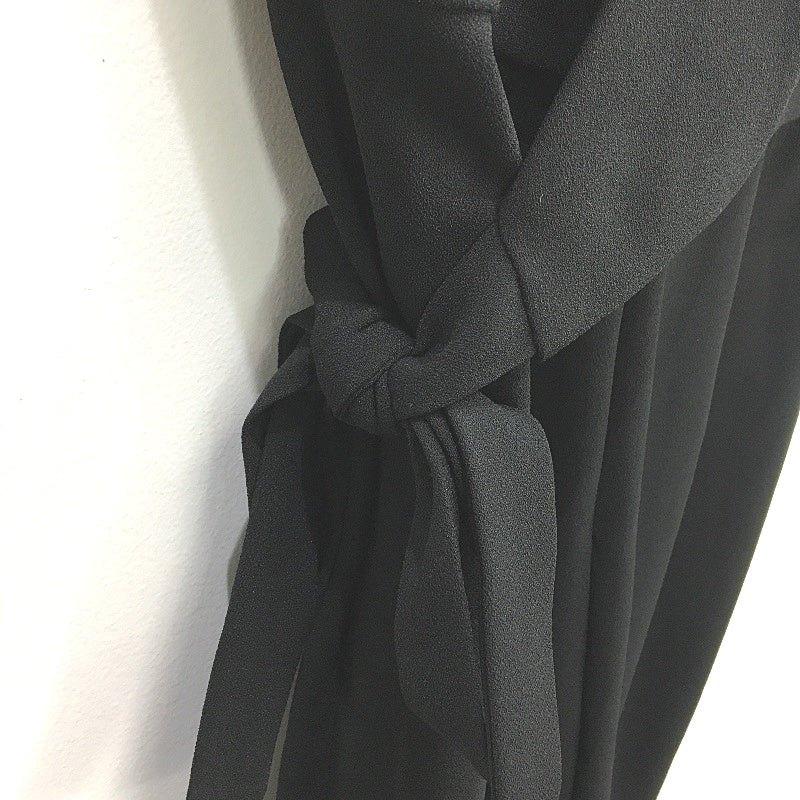 Forever New Black Wrap Tie Side Straight Leg Jumpsuit Ladies Size AU 10