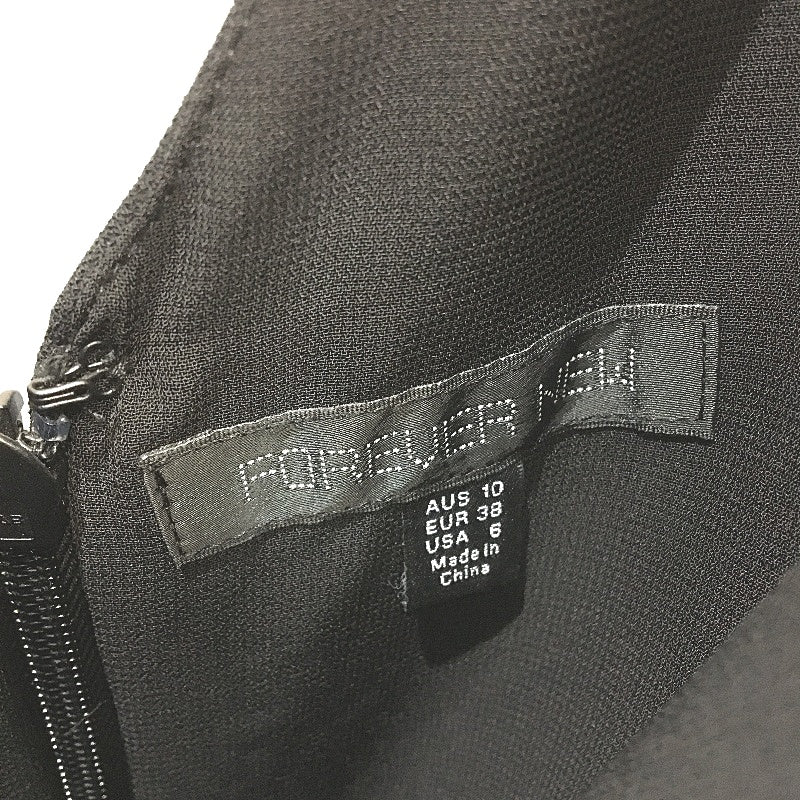 Forever New Black Wrap Tie Side Straight Leg Jumpsuit Ladies Size AU 10