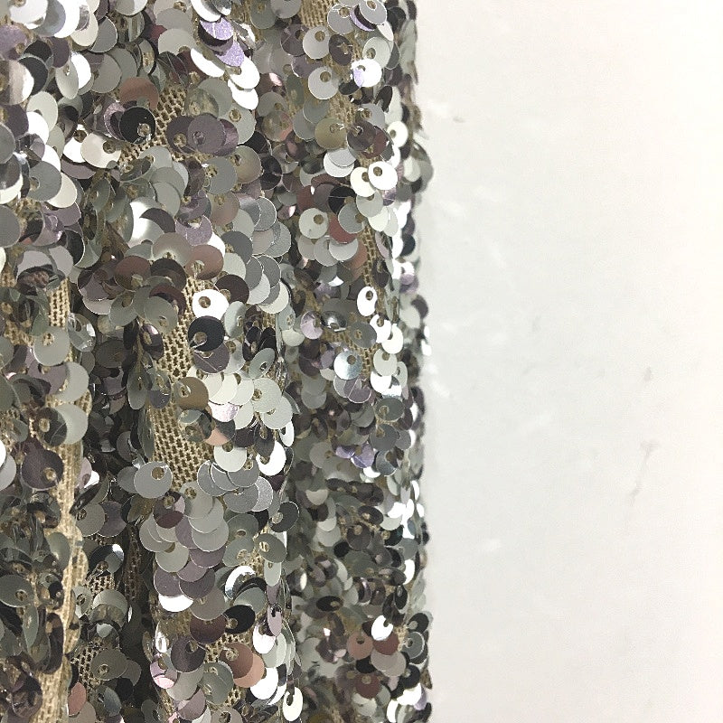 Forever New Silver Short Sleeve Sequin One-Shoulder Mini Dress Ladies Size AU 6