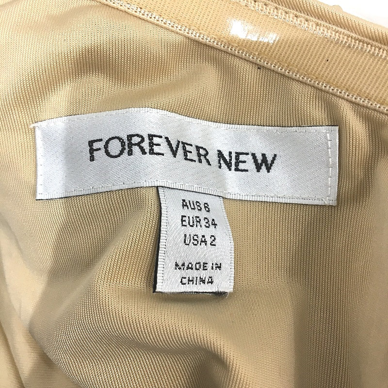 Forever New Gold Sequin Long Sleeve One-Shoulder Mini Dress Ladies Size AU 6