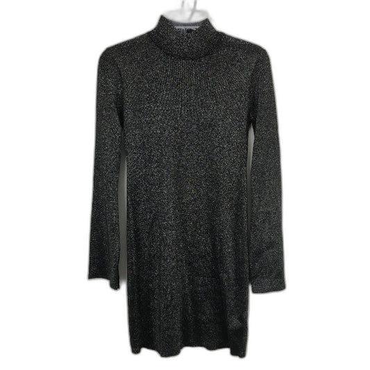 Forever New Black Sparkly Turtle Neck Bodycon Mini Dress Ladies Size AU 8
