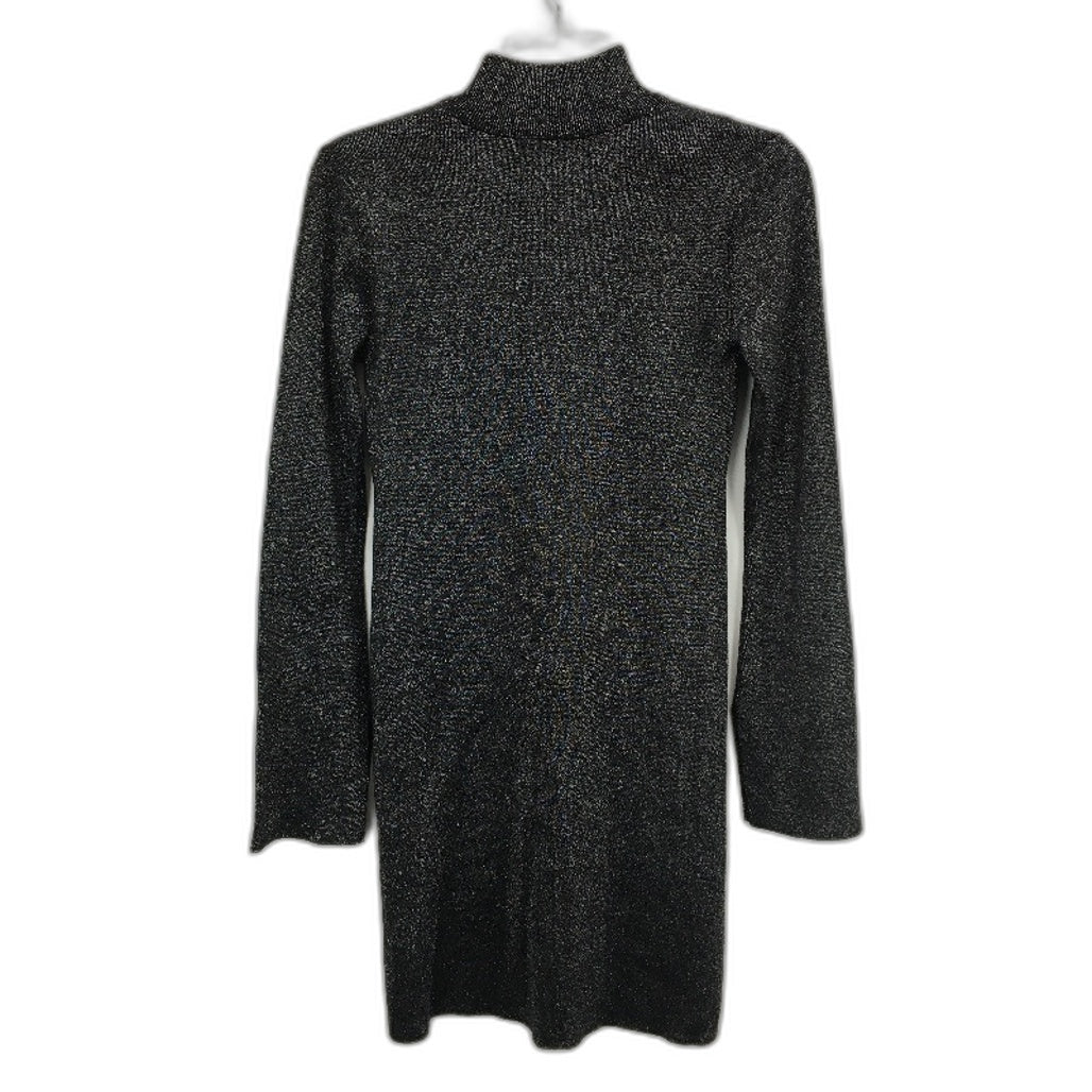 Forever New Black Sparkly Turtle Neck Bodycon Mini Dress Ladies Size AU 8