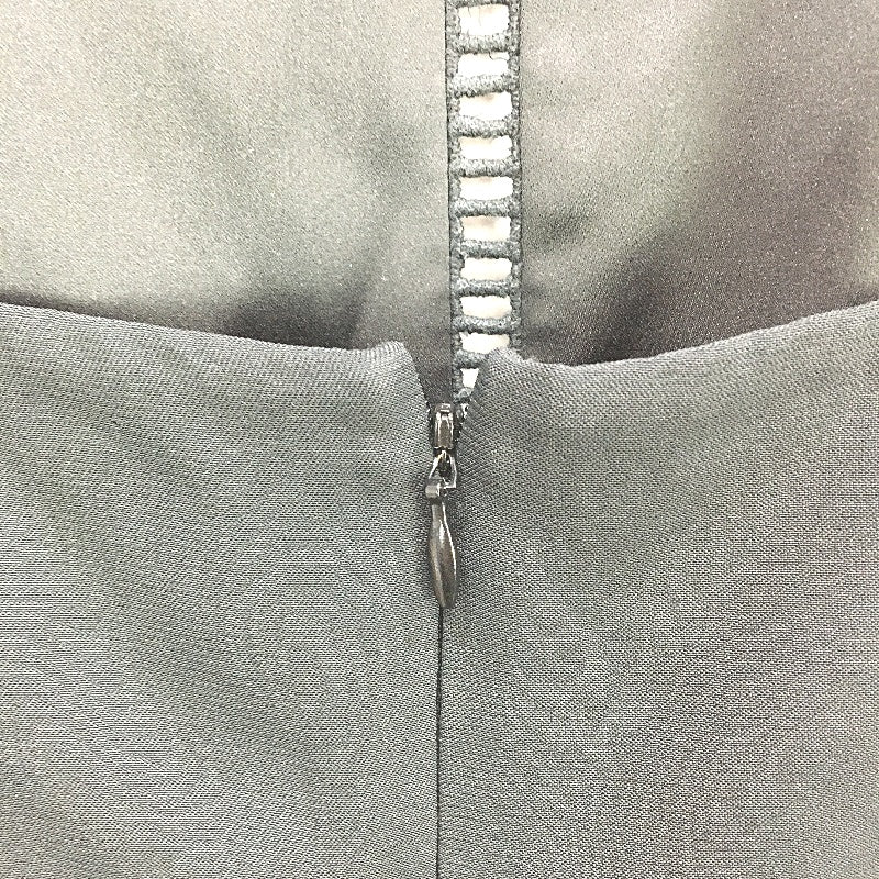 Forever New Black Floral Embroidered High Neck Half Leg Playsuit Ladies Sz AU 8