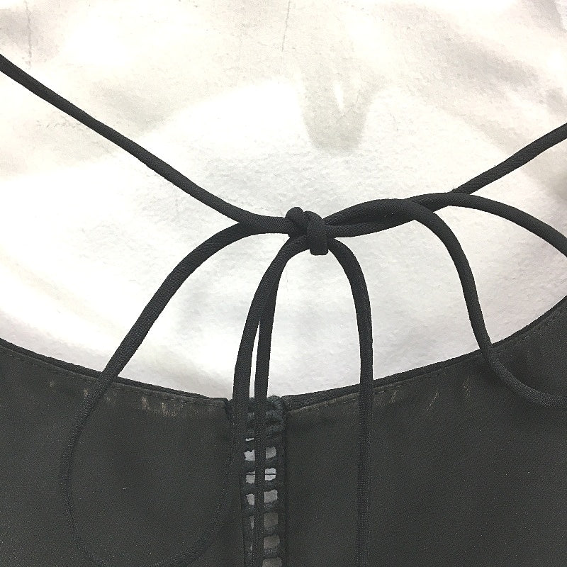 Forever New Black Floral Embroidered High Neck Half Leg Playsuit Ladies Sz AU 8