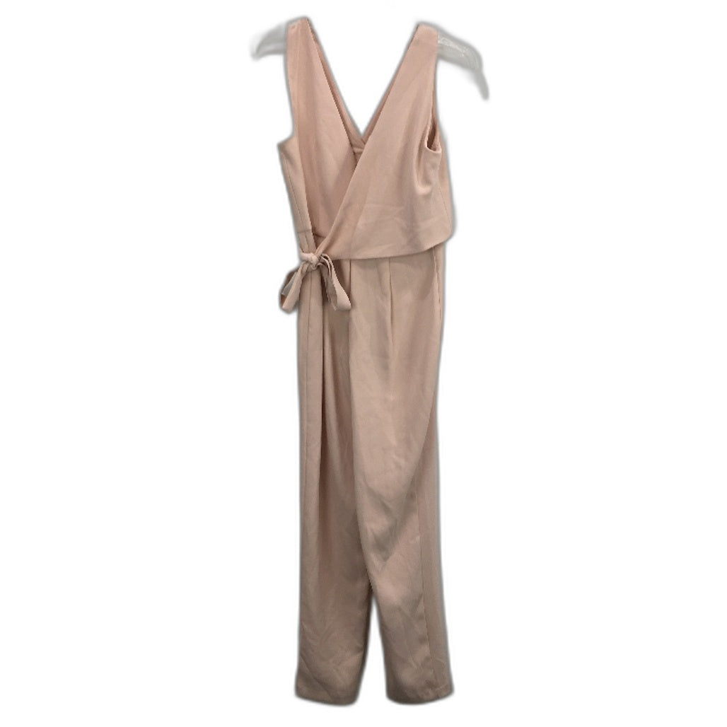 Forever New Pink Wrap Tie Side Straight Leg Jumpsuit Ladies Size AU 8