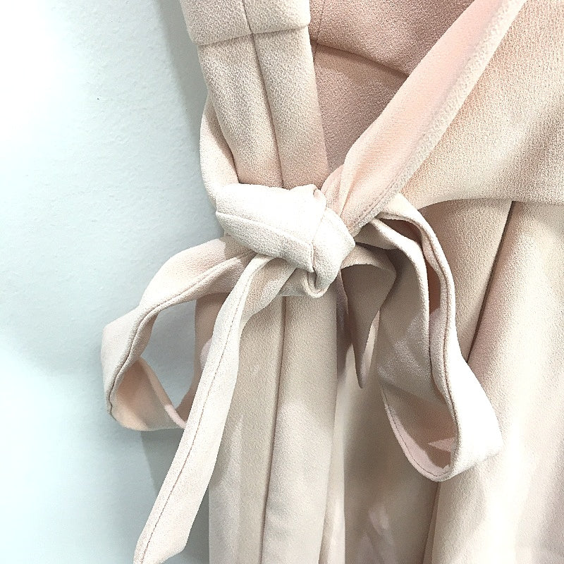 Forever New Pink Wrap Tie Side Straight Leg Jumpsuit Ladies Size AU 8