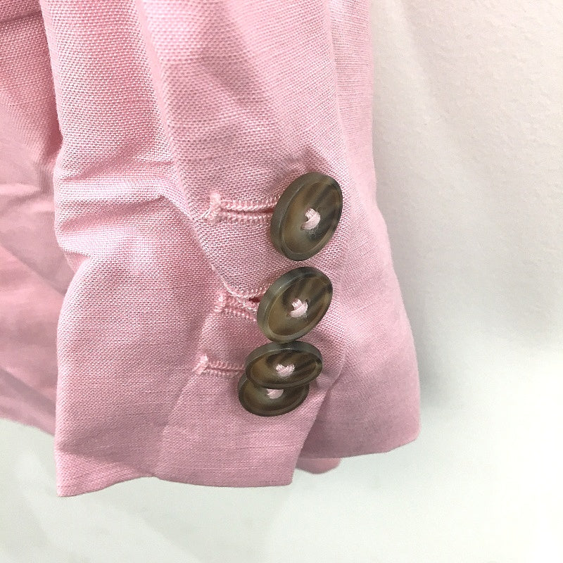 Forever New Light Pink Linen Blend Double Breasted Blazer Ladies Size AU 4 NEW