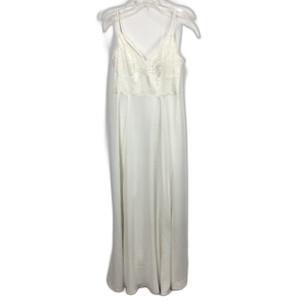 Forever New White Lacy Patterned Bodice Midi Dress Ladies Size AU 8 NEW