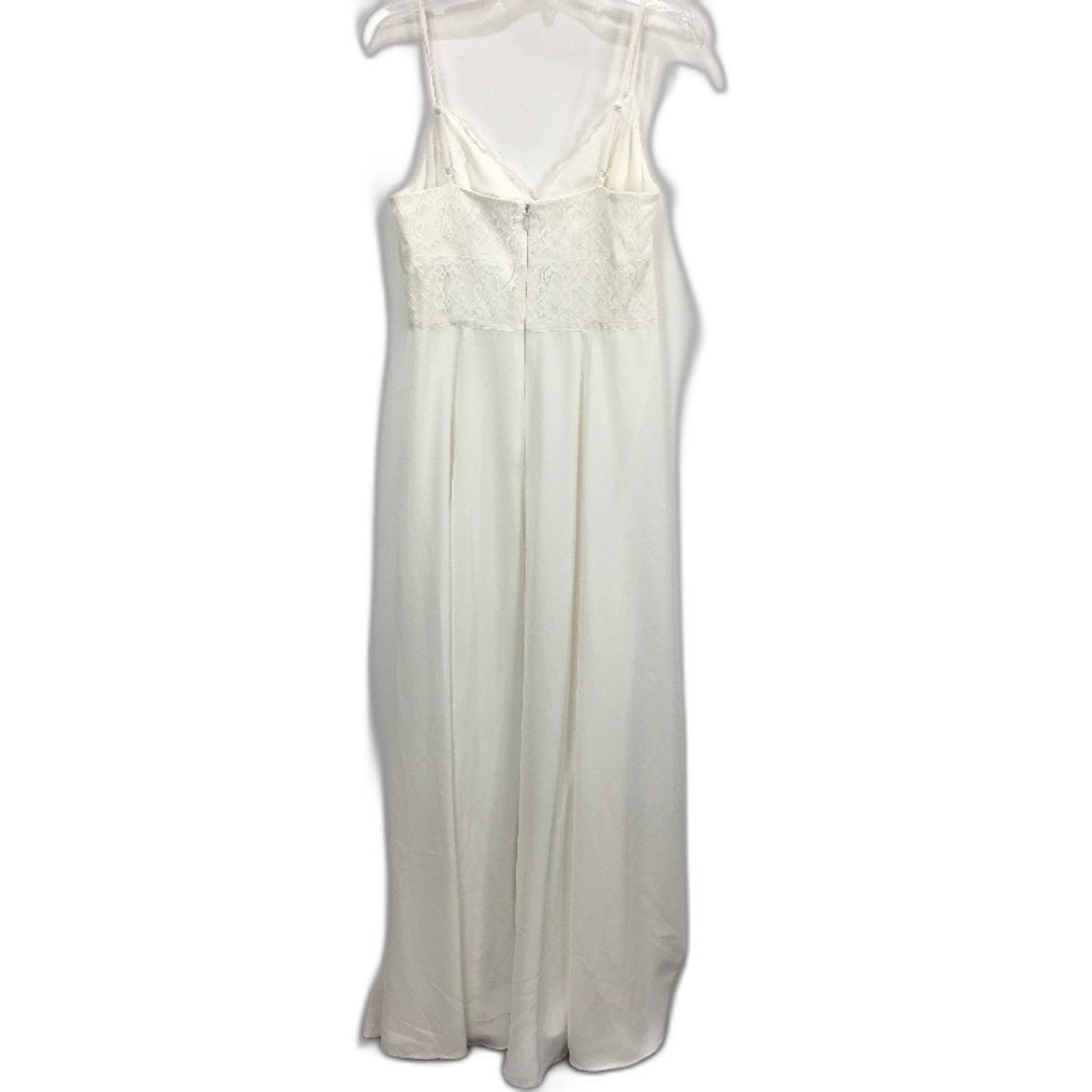 Forever New White Lacy Patterned Bodice Midi Dress Ladies Size AU 8 NEW