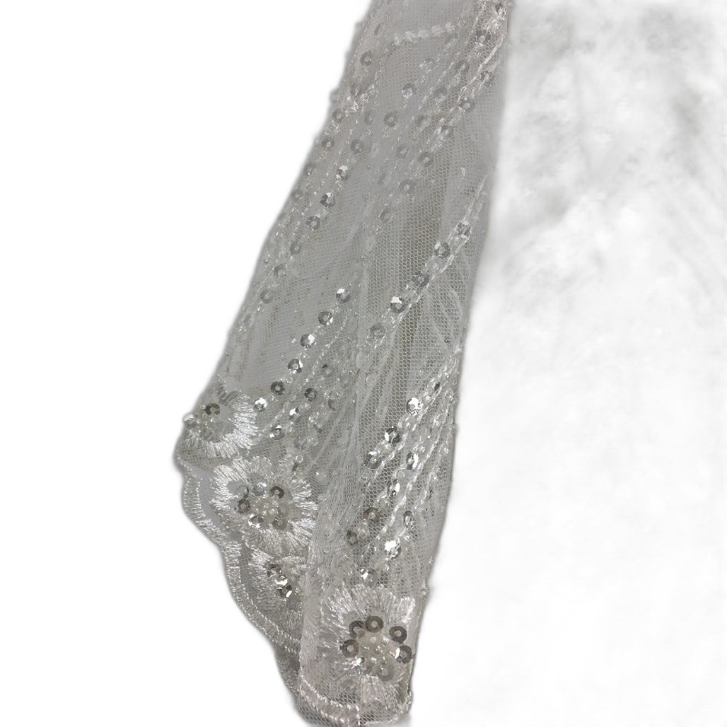 Forever New White One-Shoulder Sequin Short Sleeve Jumpsuit Ladies Size AU 14