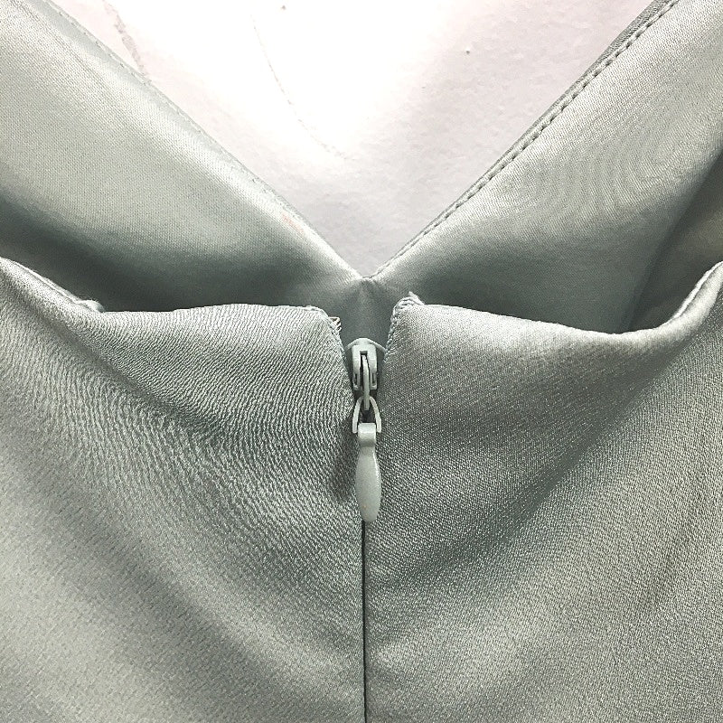 Forever New Green Silky Layered Ruffle Formal Midi Dress Ladies Size AU 6 NEW