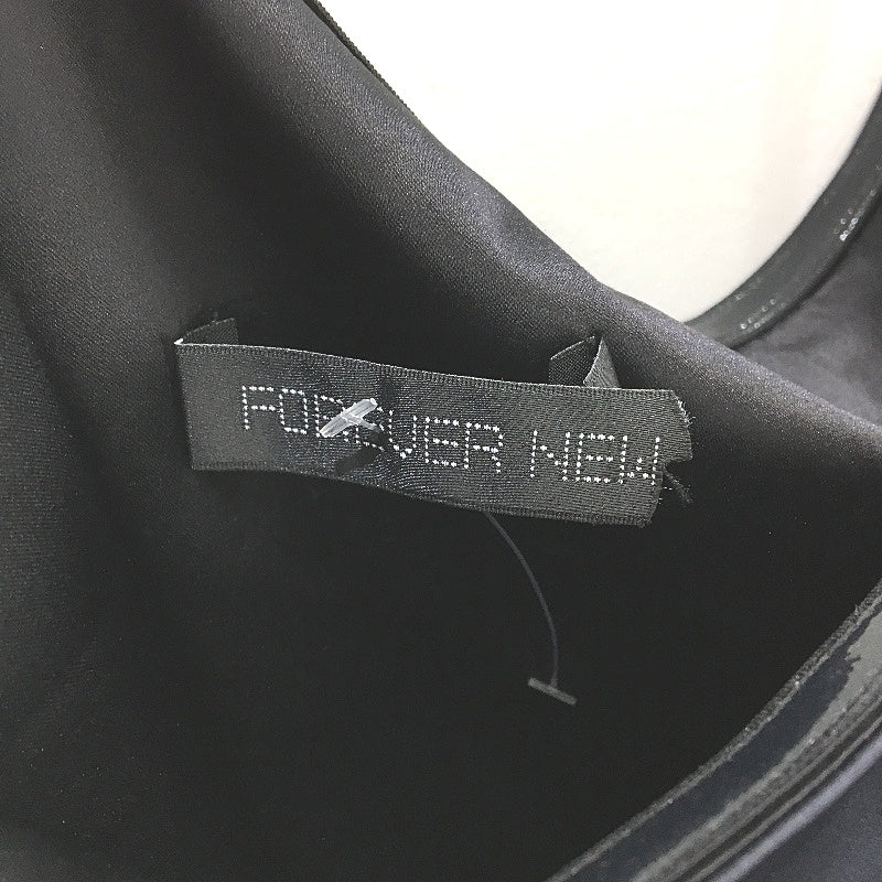 Forever New Navy One-Shoulder Short Sleeve Smooth Midi Dress Ladies Size AU 16