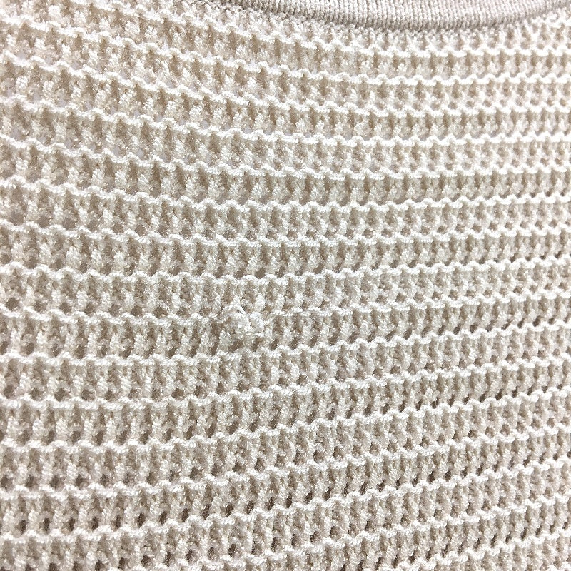 Beige Knit Tank Singlet Sheer Midi Dress Beach Casual Ladies Size Medium