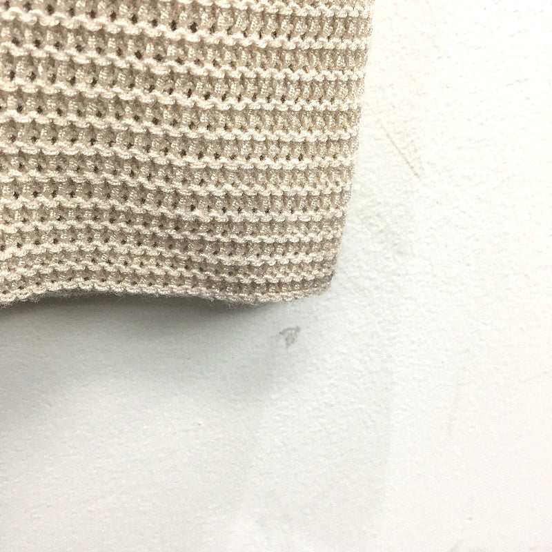 Beige Knit Tank Singlet Sheer Midi Dress Beach Casual Ladies Size Medium