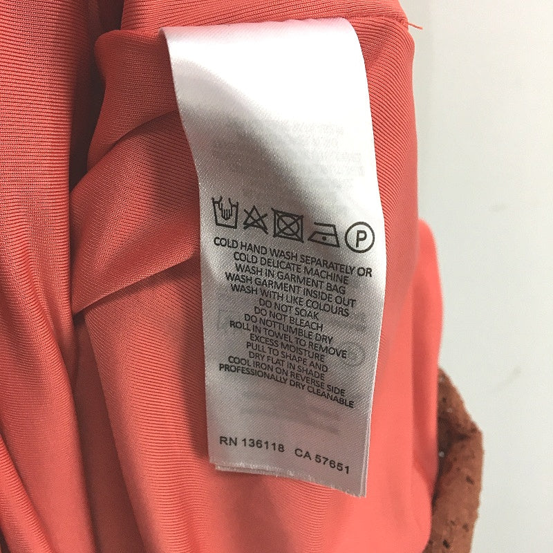 Brown Knit Open-Back Patterned Midi Tank Dress Beach Casual Ladies Size Small