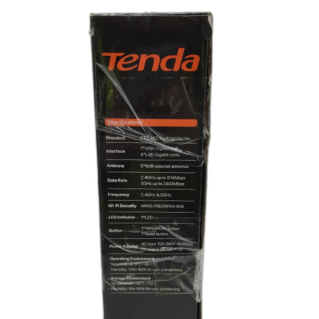 Tenda AX3000 WiFi 6 Dual Band Gigabit High Speed Home Internet Router RX12 Pro