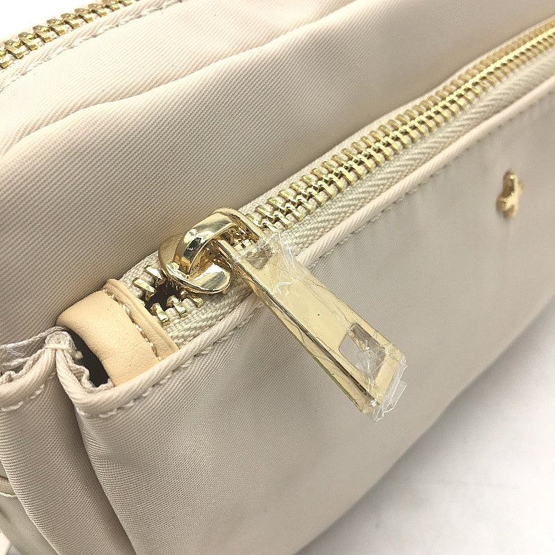 Peta And Jain Beige Dual Compartment Madix Waist Bag With Gold Accents 20cm NEW