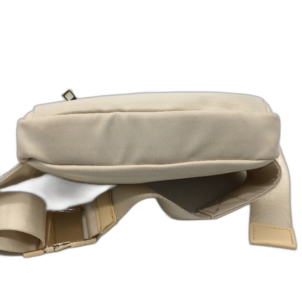 Peta And Jain Beige Dual Compartment Madix Waist Bag With Gold Accents 20cm NEW