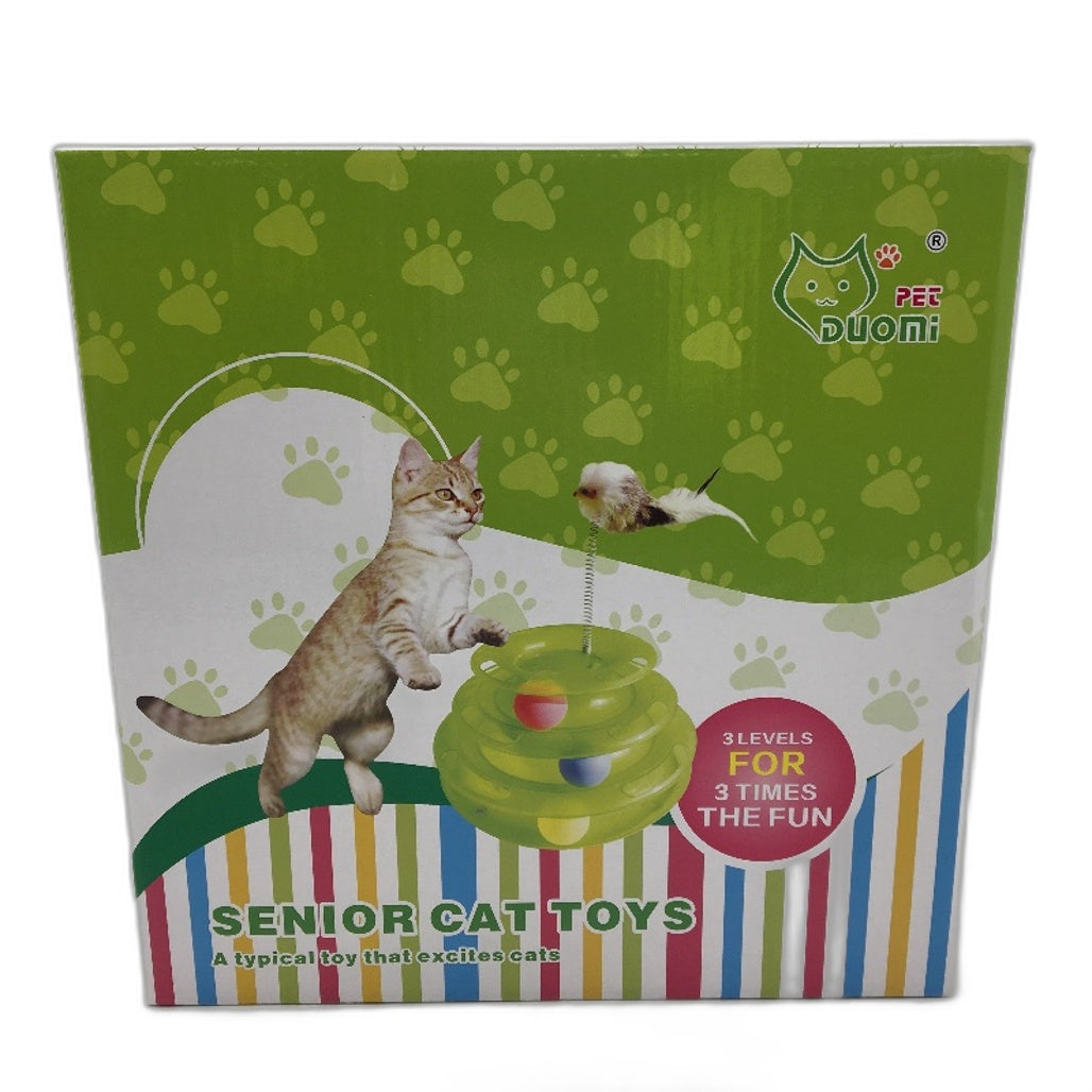 Feline World 7 Piece Toy Box Inc Roley Grooming Mitt & Comb Teaser Bird NEW