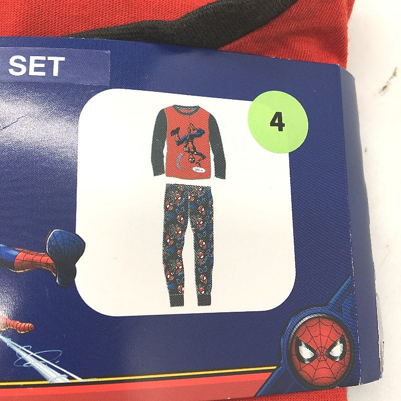 Marvel Spiderman Long Sleeve PJ Set & Stationary Backpack Set Kids Size 4 NEW
